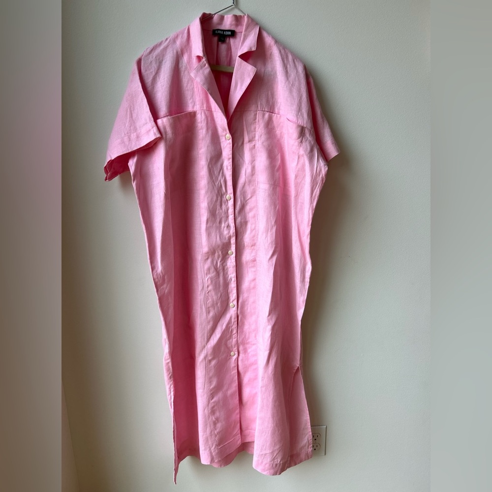ILANA KOHN pink linen dress